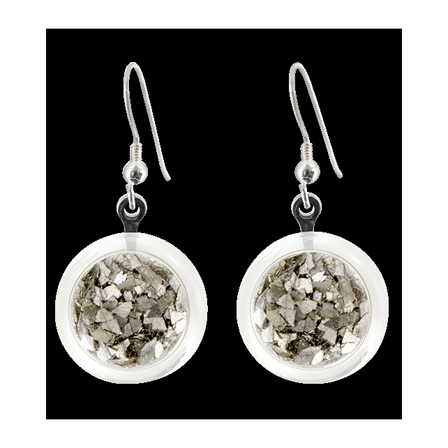 pylones Boucles d'oreilles crochet en verre soufflées - Cachou Paillettes