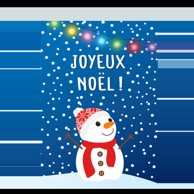 pylones Carte de voeux Joyeux Noël - Wish you Snowman