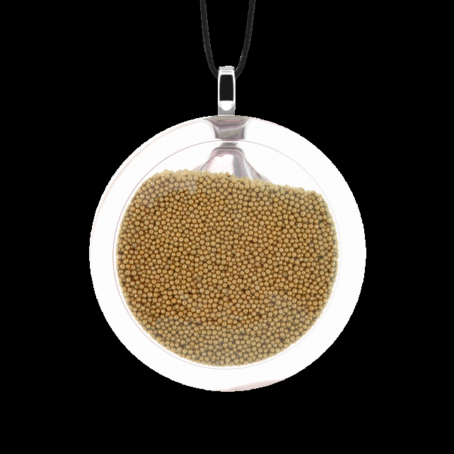 pylones Pendentif en verre soufflé - Cachou Medium Billes