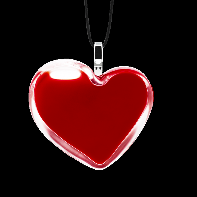 pylones Pendentif en verre soufflé - Coeur Medium Milk