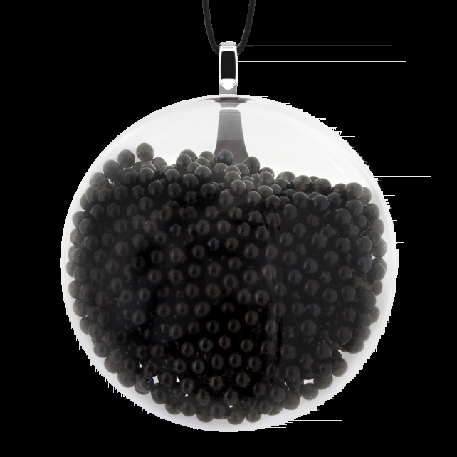 pylones Pendentif en verre soufflé - Galet Medium Billes