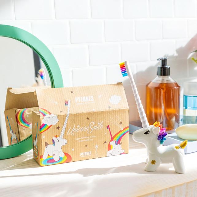 Pylones Porte Brosse à Dents Et Brosse à Dents - Unicornsmile