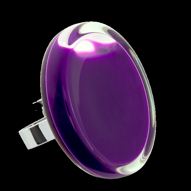 pylones Bague en verre soufflé - Cachou Giga Milk