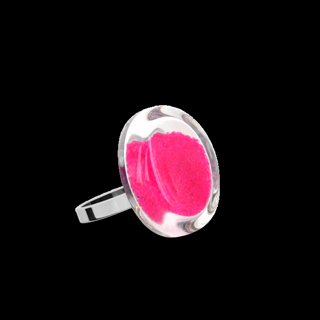 pylones Bague en verre soufflé - Cachou Nano Billes