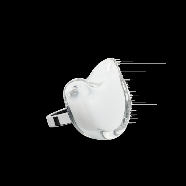 pylones Bague en verre soufflé - Chat Nano Milk