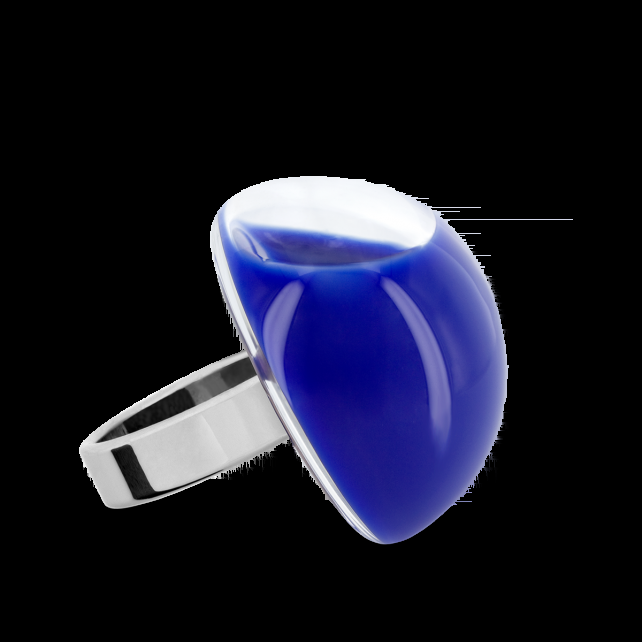 pylones Bague en verre soufflé - Dome Medium Milk