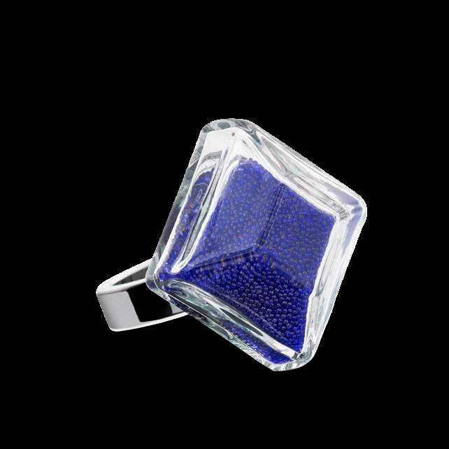 pylones Bague en verre soufflé - Gaia Medium Billes