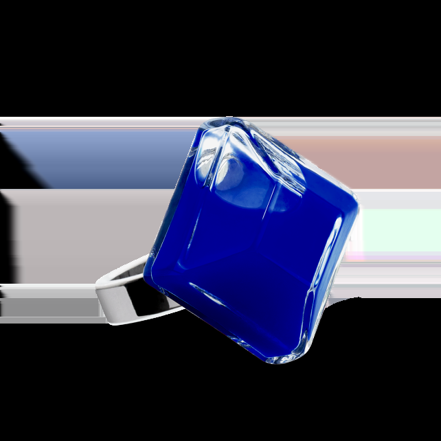 pylones Bague en verre soufflé - Gaia Medium Milk