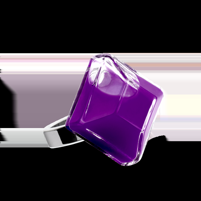 pylones Bague en verre soufflé - Gaia Medium Milk