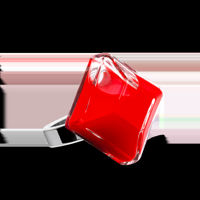 Pylones Bague En Verre Soufflé - Gaia Medium Milk