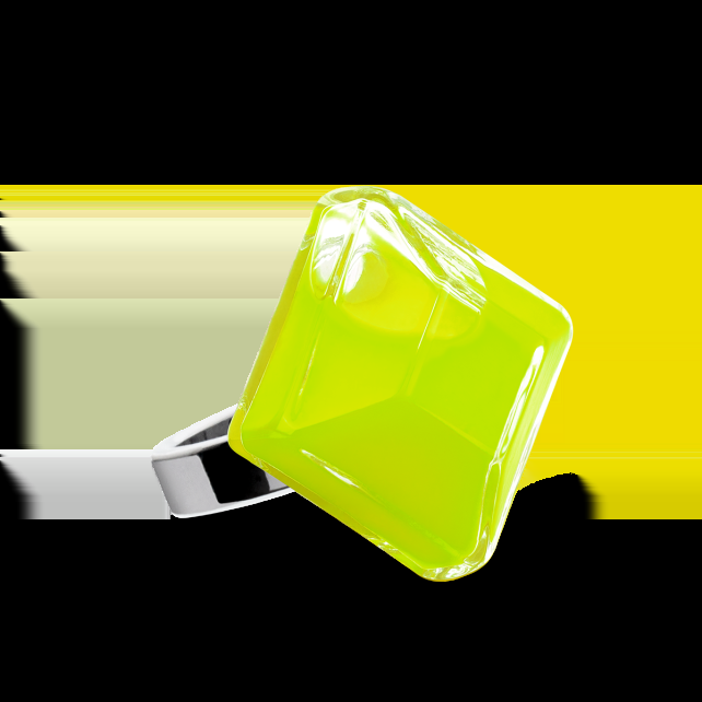 Pylones Bague En Verre Soufflé - Gaia Medium Milk