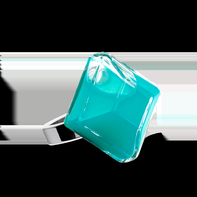 pylones Bague en verre soufflé - Gaia Medium Milk