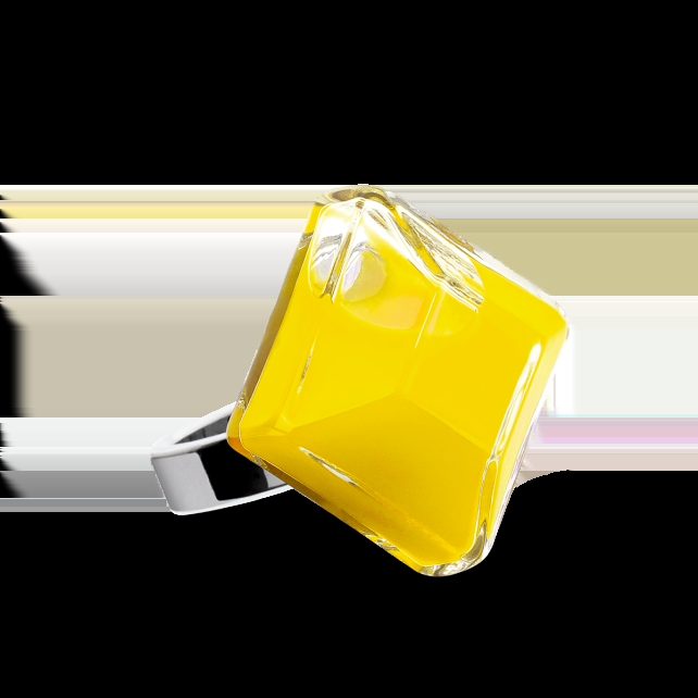 pylones Bague en verre soufflé - Gaia Medium Milk