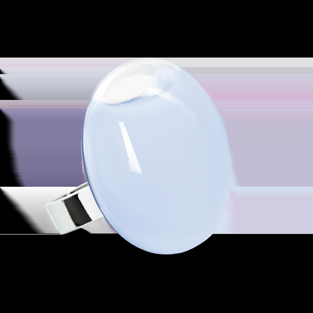 pylones Bague en verre soufflé - Galet Medium Pastel