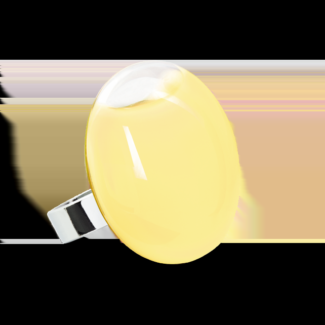 pylones Bague en verre soufflé - Galet Medium Pastel