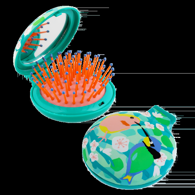 pylones Brosse à cheveux avec miroir - Lady Retro