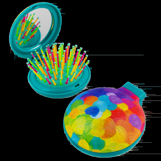 pylones Brosse à cheveux avec miroir - Lady Retro