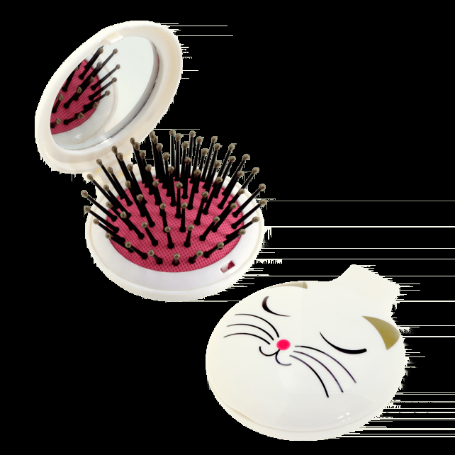 pylones Brosse à cheveux avec miroir - Lady Retro