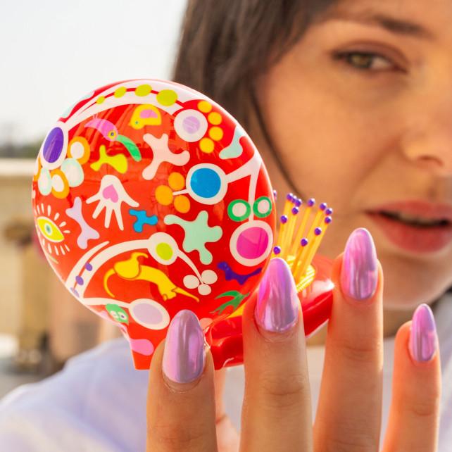 Pylones Brosse à Cheveux Avec Miroir - Lady Retro