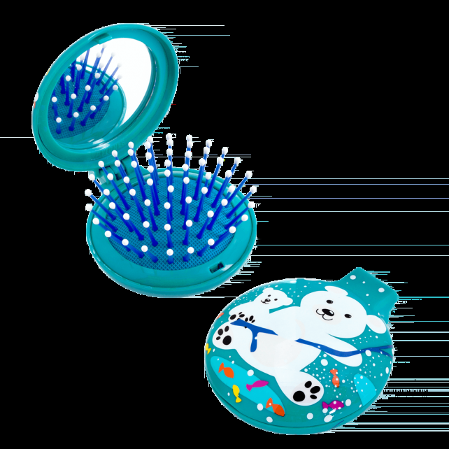 pylones Brosse à cheveux miroir 2 en 1 - Lady Retro