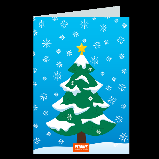 Pylones Carte De Voeux Joyeuses Fêtes - Wish You Cat