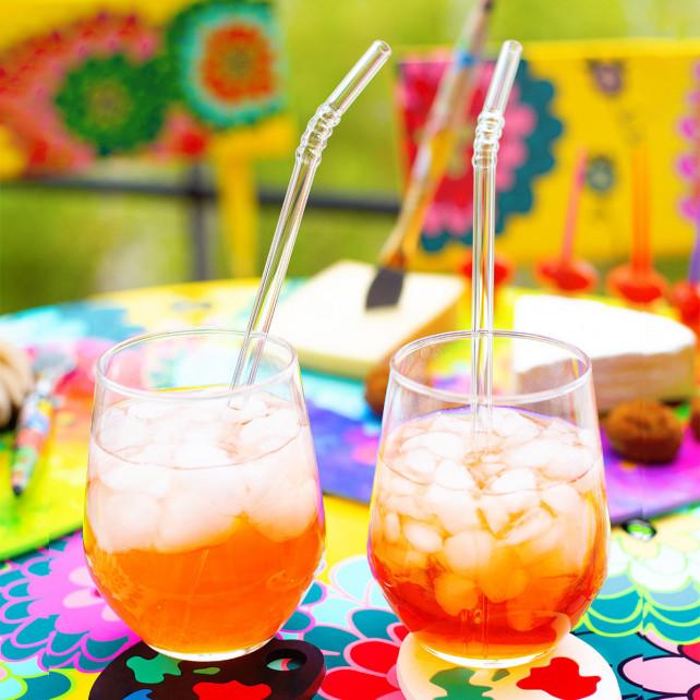 Pylones Paille En Verre - Papaye