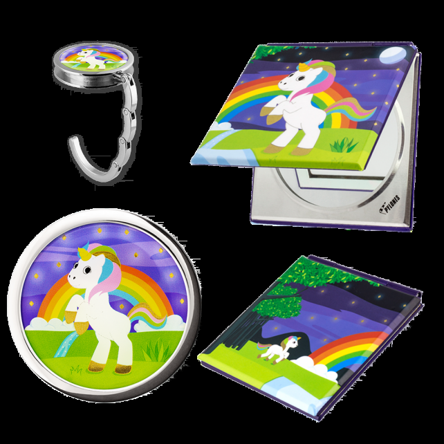 pylones Set - 1 Accroche sac à main et 1 Miroir