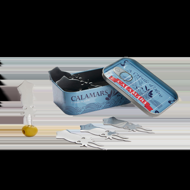 pylones Set de 6 pics apéritif - Calamars