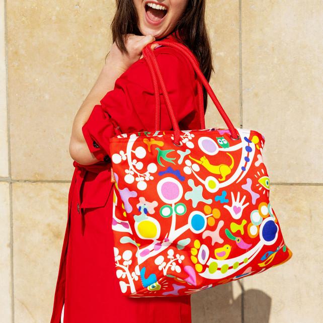 Pylones Très Grand Cabas De Plage - Beach Bag