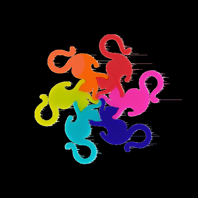 pylones Set de 6 marqueurs de verre - Happy Markers Animaux