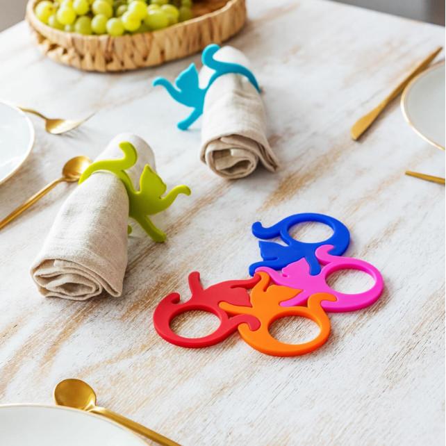 Pylones Set De 6 Ronds De Serviettes - Entrechats Happy Rings