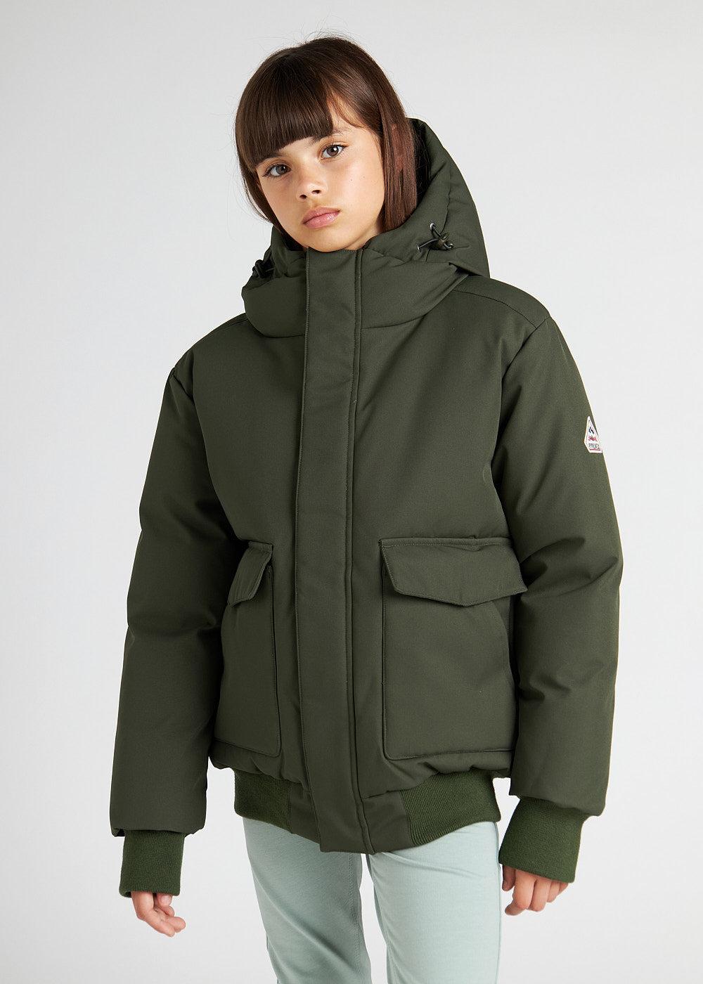 Pyrenex Blouson Enfants Chaud Pour L'hiver Pyrenex Algot Deep Khaki