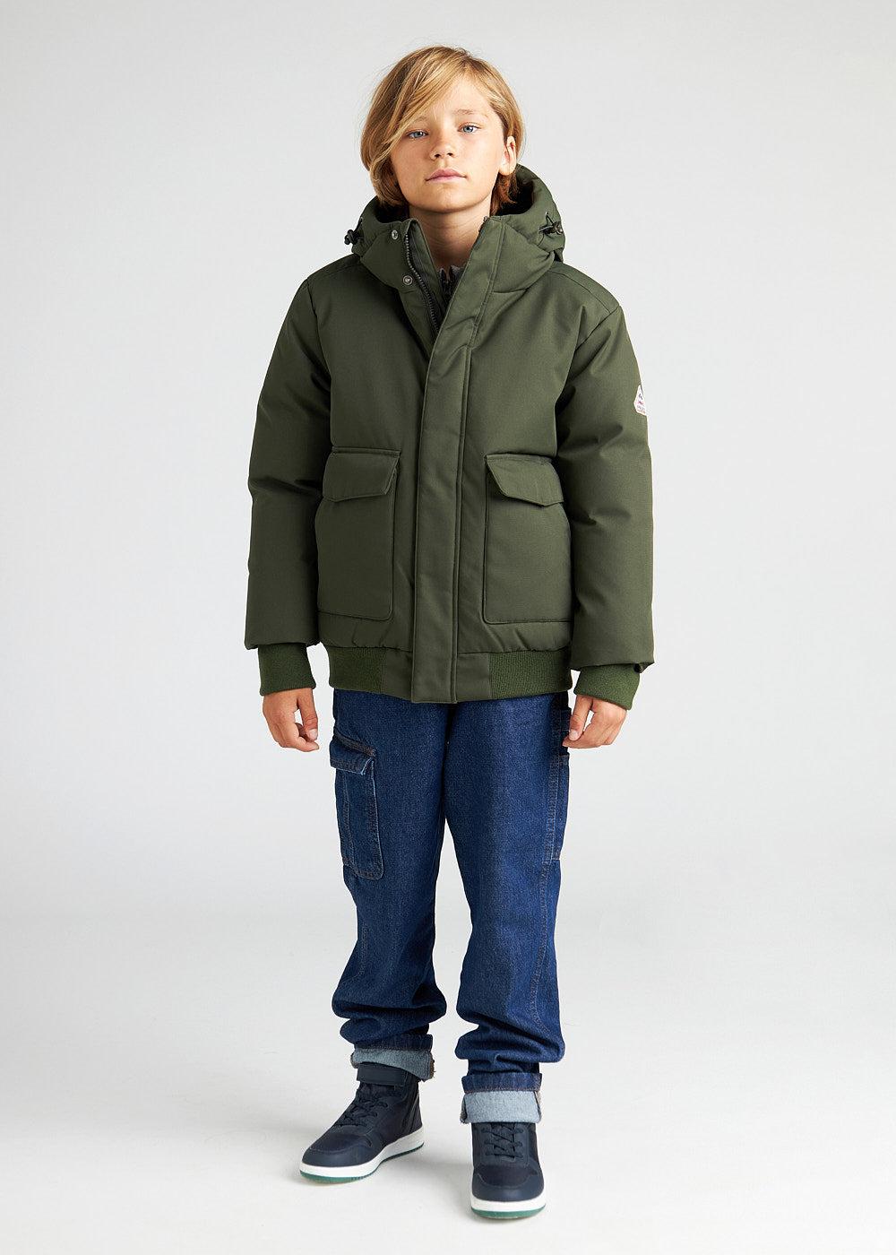 Pyrenex Blouson Enfants Chaud Pour L'hiver Pyrenex Algot Deep Khaki