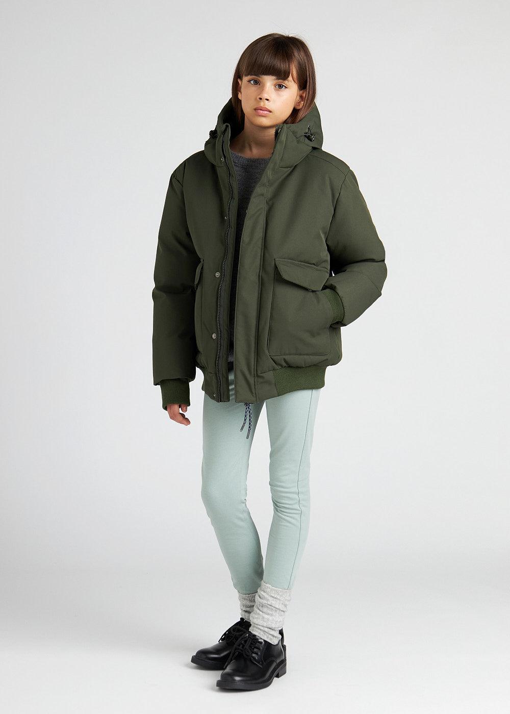 Pyrenex Blouson Enfants Chaud Pour L'hiver Pyrenex Algot Deep Khaki