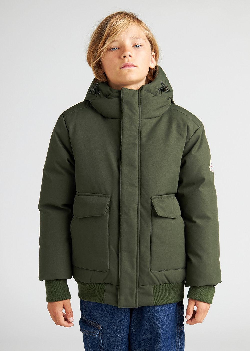 pyrenex Blouson enfants chaud pour l'hiver Pyrenex Algot deep khaki
