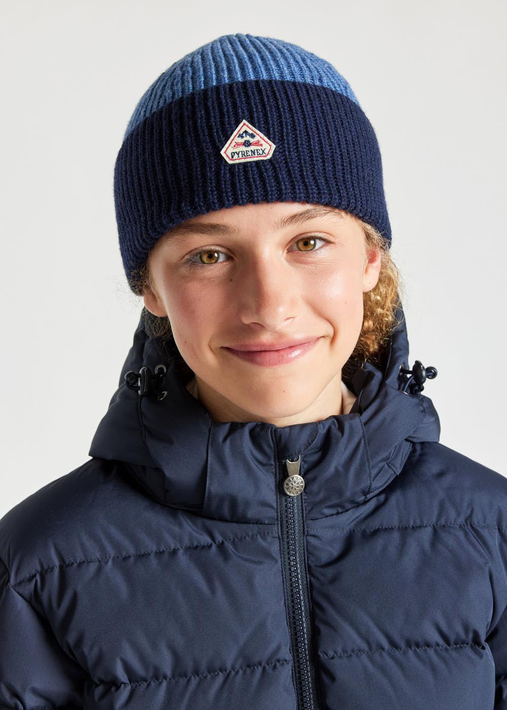 pyrenex Bonnet enfant Pyrenex Frej en laine Dusty blue