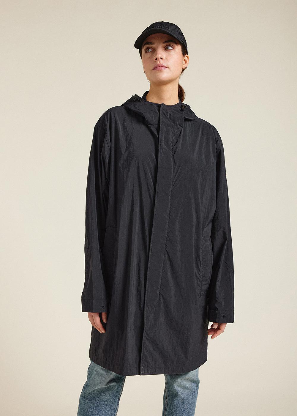 Pyrenex Coupe-vent Long à Capuche Unisexe Torrent Black