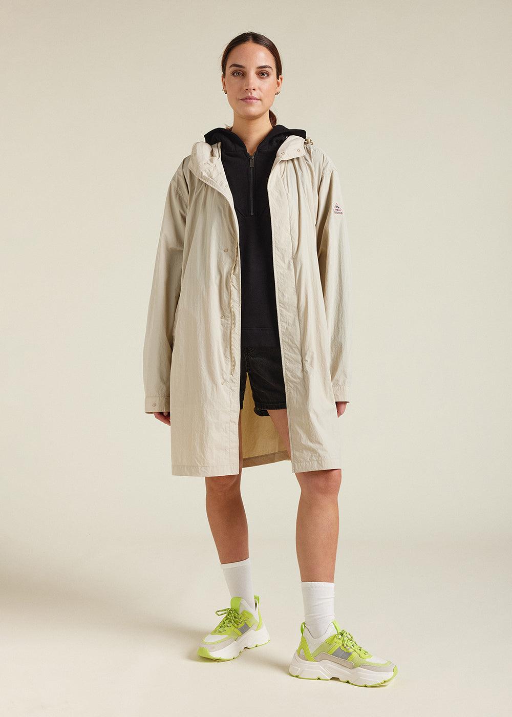 Pyrenex Coupe-vent Long à Capuche Unisexe Torrent Oyster Gray