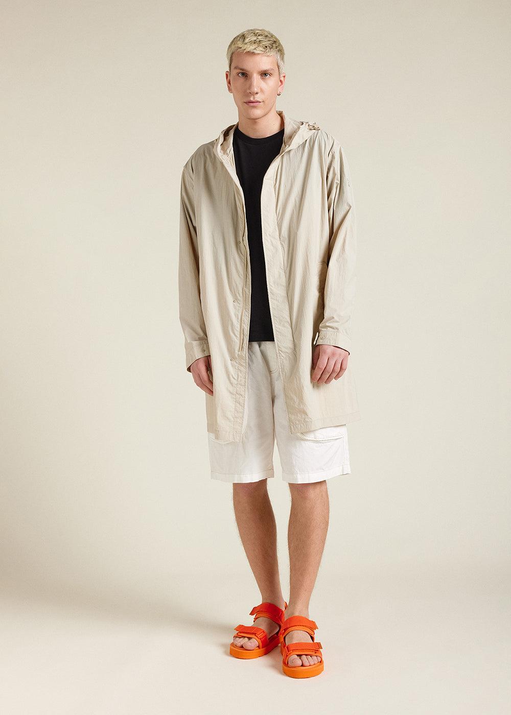 pyrenex Coupe-vent long à capuche unisexe Torrent Oyster gray