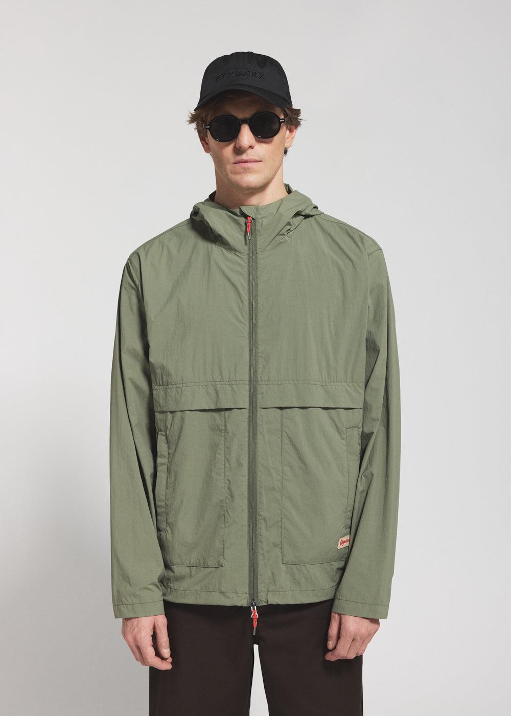 pyrenex Coupe-vent unisexe à capuche Pyrenex Soulere khaki