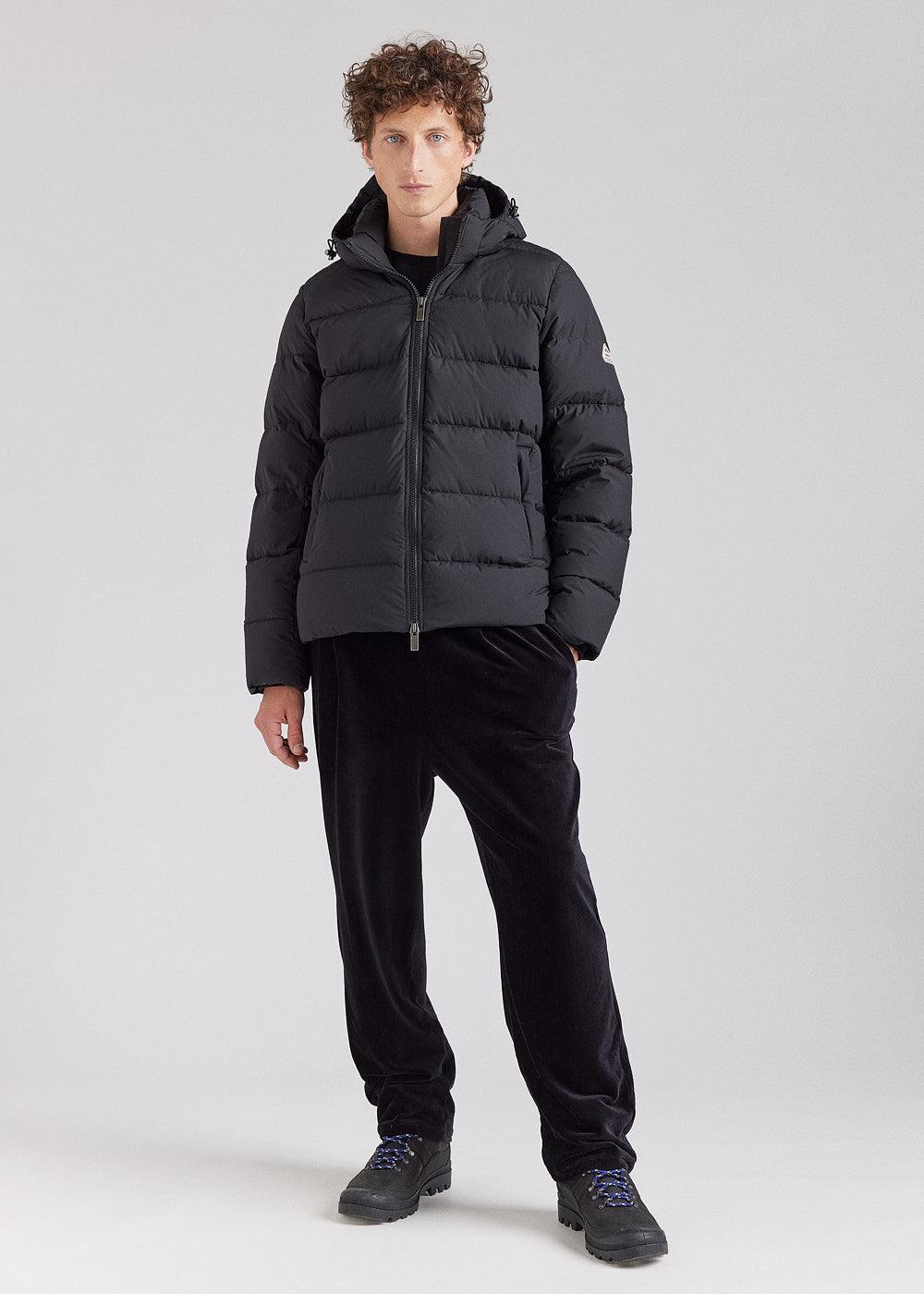 Pyrenex Doudoune à Capuche Amovible Pyrenex Spoutnic Black