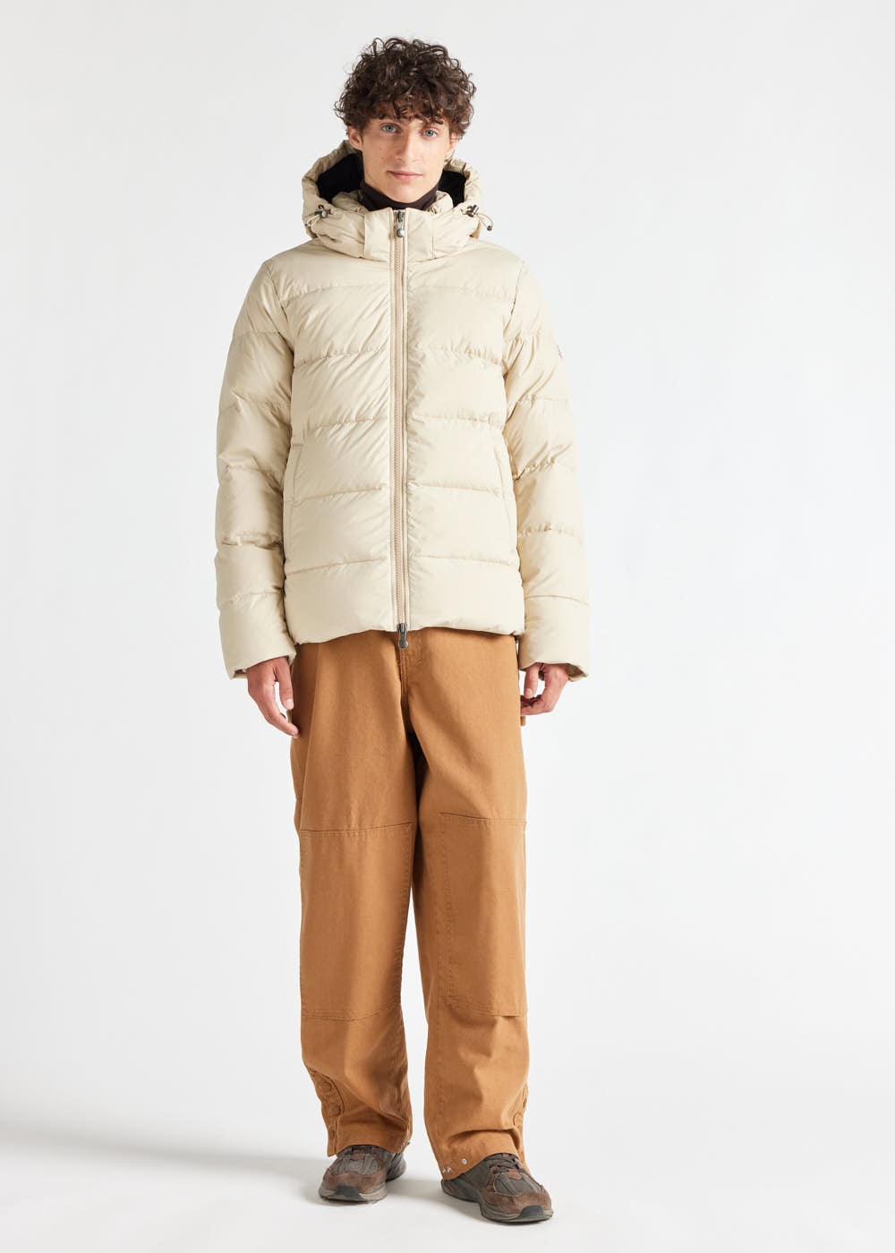 Pyrenex Doudoune à Capuche Amovible Pyrenex Spoutnic Brown Rice