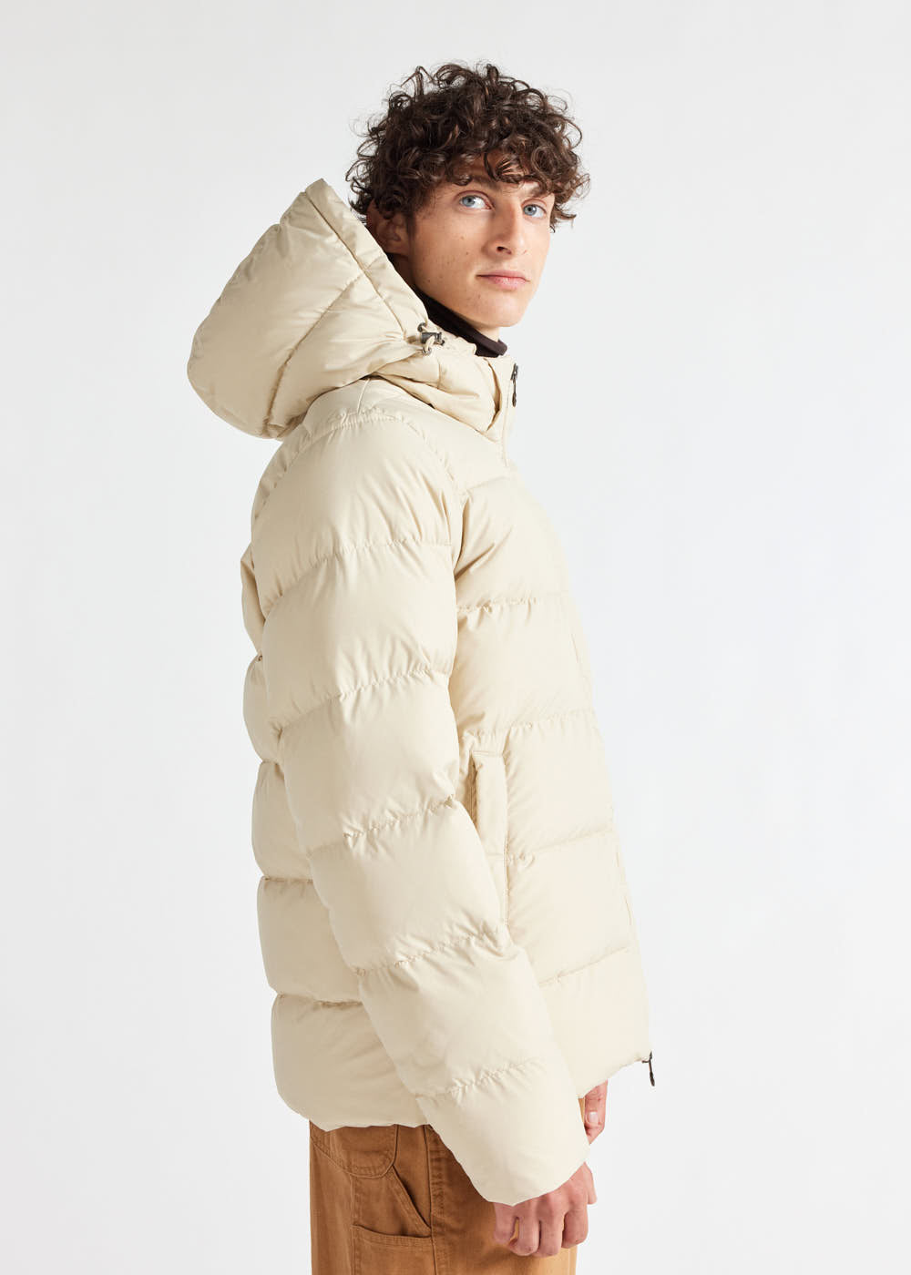 Pyrenex Doudoune à Capuche Amovible Pyrenex Spoutnic Brown Rice