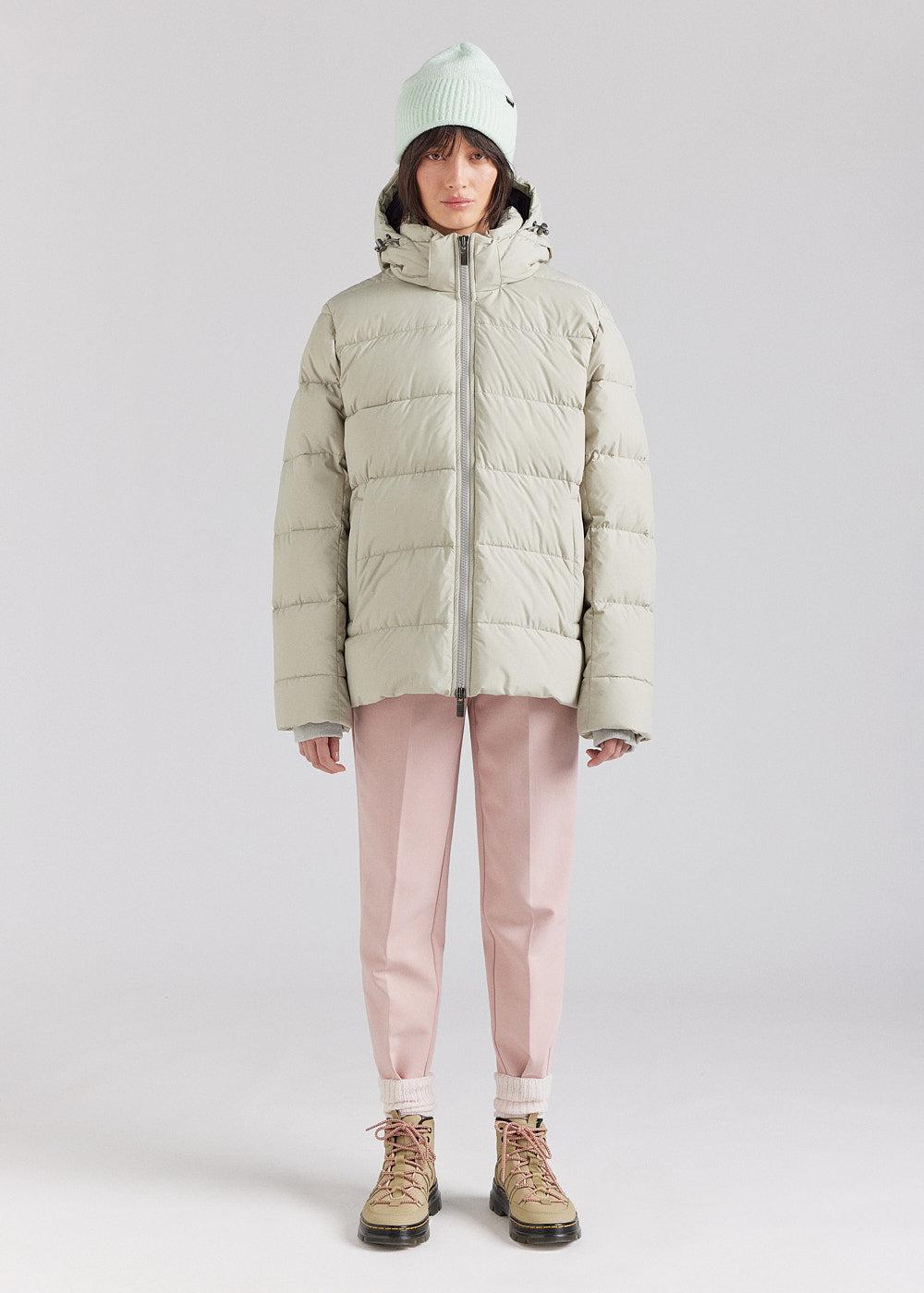 Pyrenex Doudoune à Capuche Amovible Pyrenex Spoutnic Willow Grey