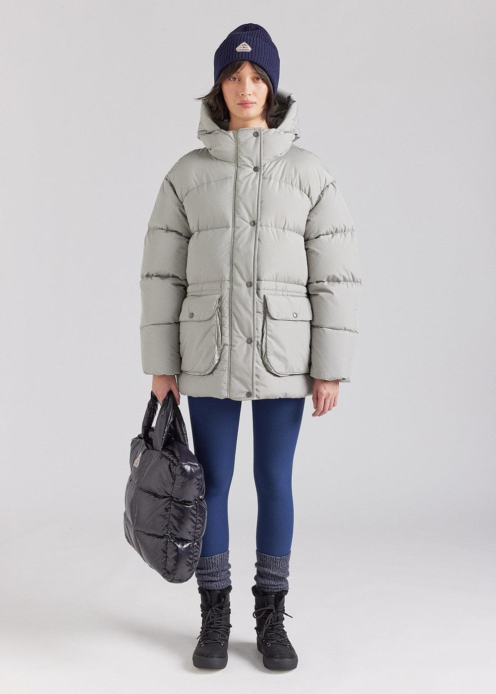 Pyrenex Doudoune Chaude à Capuche Pour Femme Pyrenex Adeline Willow Grey