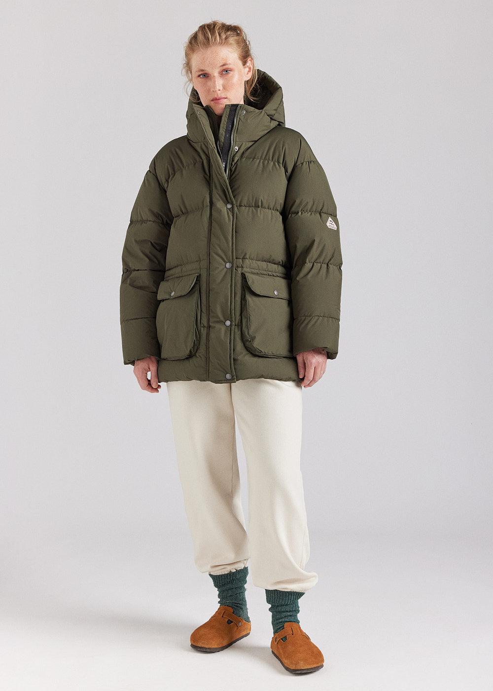 Pyrenex Doudoune Chaude à Capuche Pour Femme Pyrenex Adeline Deep Khaki