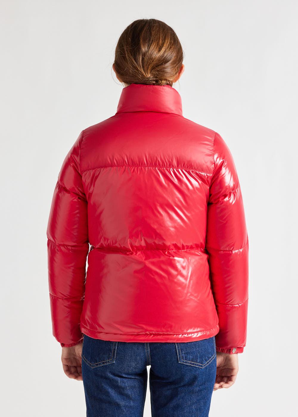 Pyrenex Doudoune Courte Et Brillante Pour Femme Pyrenex Goldin Ribbon Red