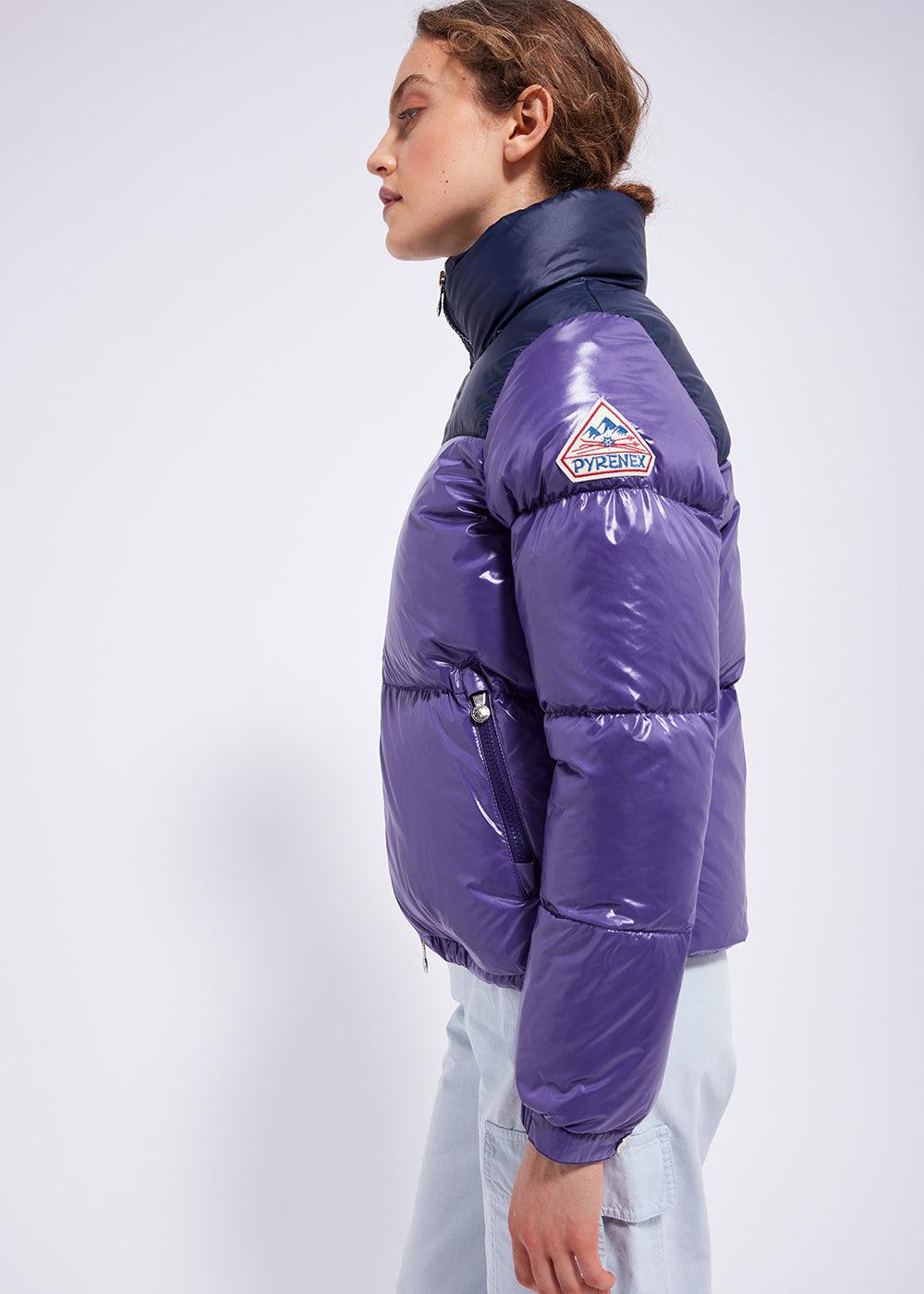 Pyrenex Doudoune Courte Et Brillante Pour Femme Pyrenex Goldin Mulberry