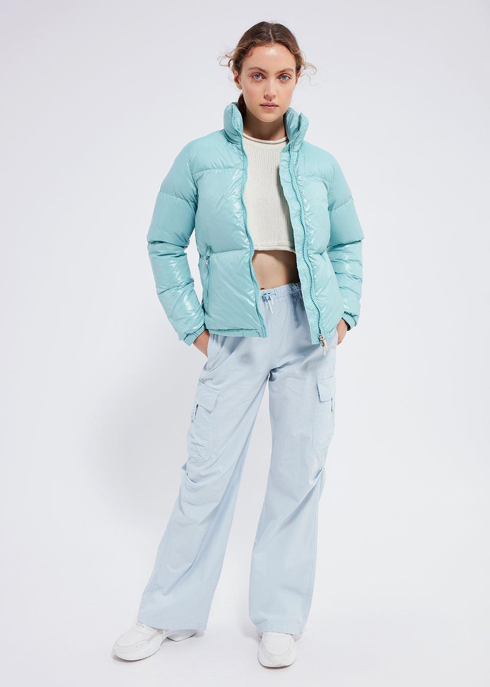 Pyrenex Doudoune Courte Et Brillante Pour Femme Pyrenex Goldin Aquifer