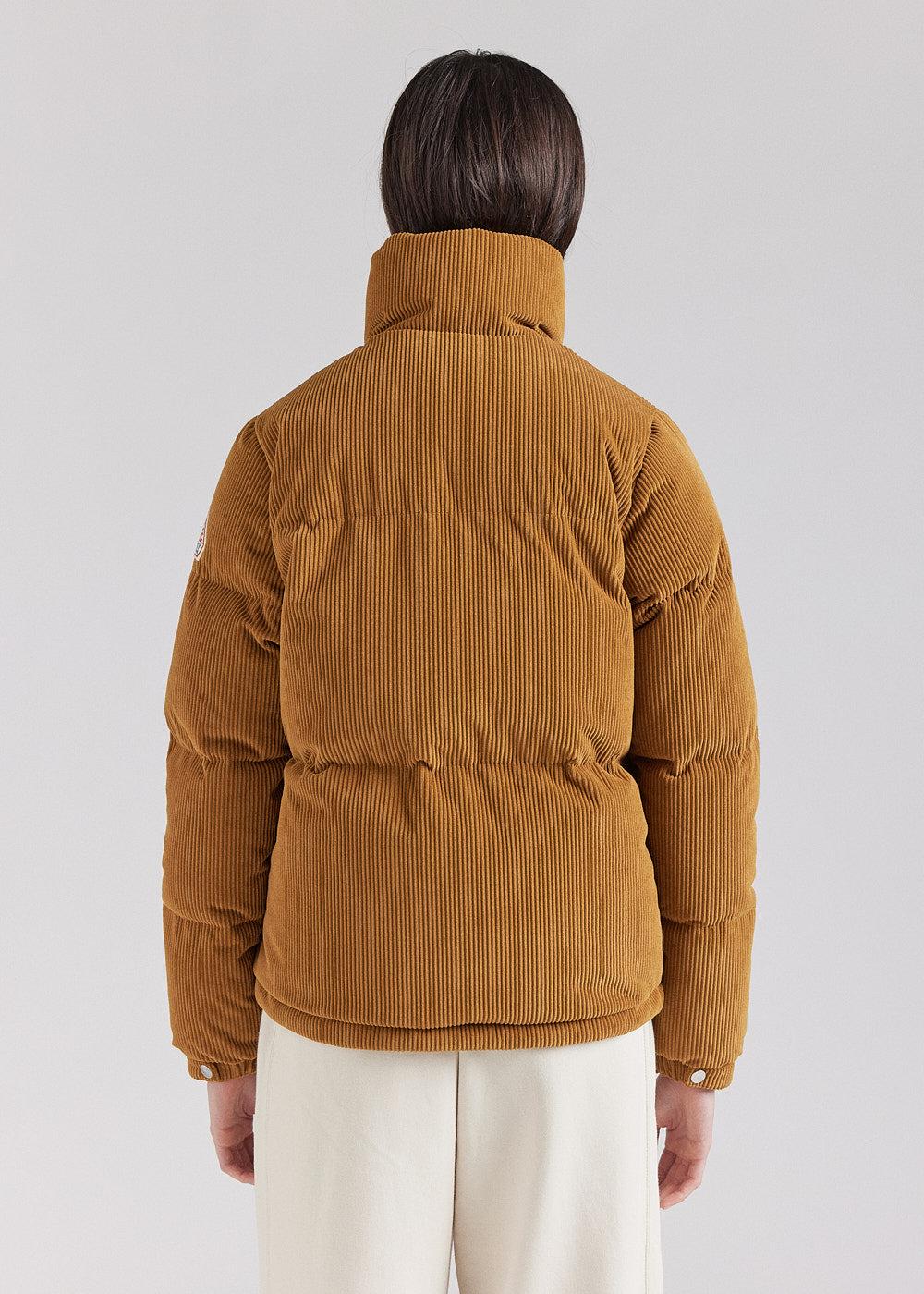 Pyrenex Doudoune Courte Femme En Velours Côtelé Pyrenex Goldin Bronze Brown